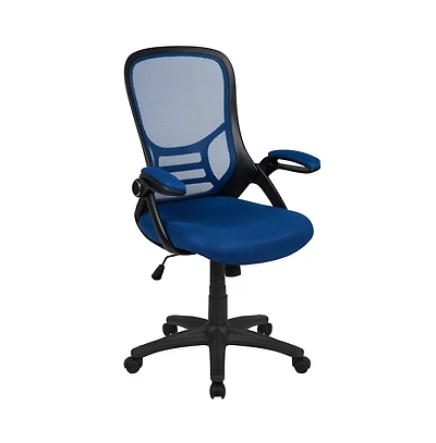 Emma+Oliver High Back Mesh Ergonomic Office Chair With Flip-Up Arms