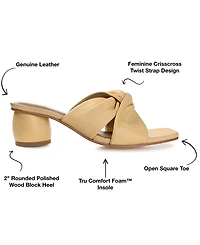 Journee Signature Women's Charlize Twisted Slip On Dress Sandals