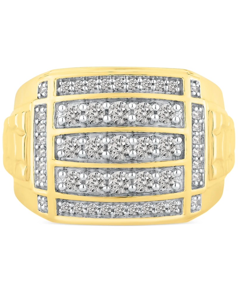 Men's Diamond Cluster Ring (1 ct. t.w.) in 10k Gold