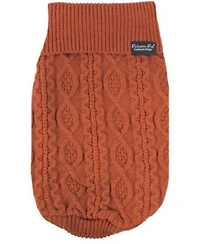 Parisian Pet Cable Knit Terracotta Sweater