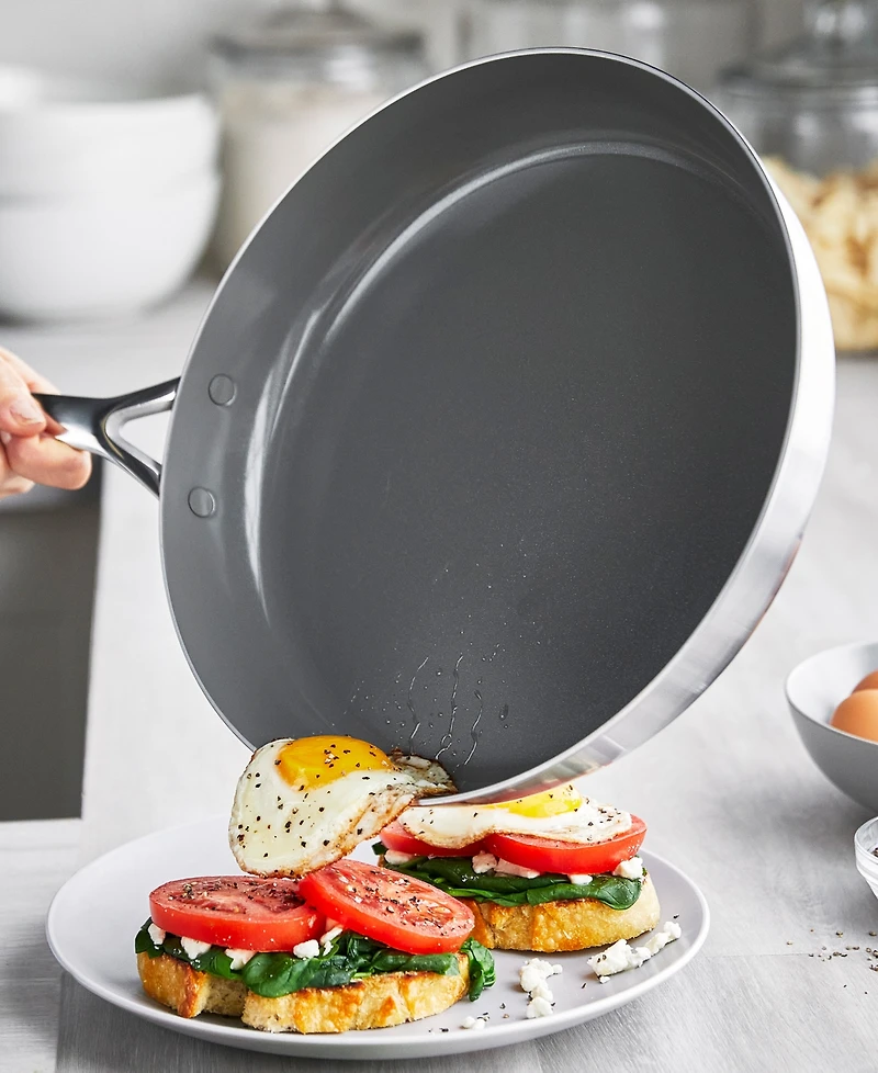 GreenPan GP5 Stainless Steel Healthy Ceramic Nonstick Covered 12" Fry pan