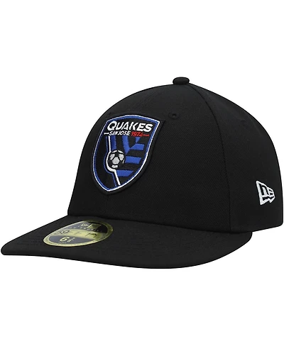 Men's New Era Black San Jose Earthquakes Primary Logo Low Profile 59FIFTY Fitted Hat