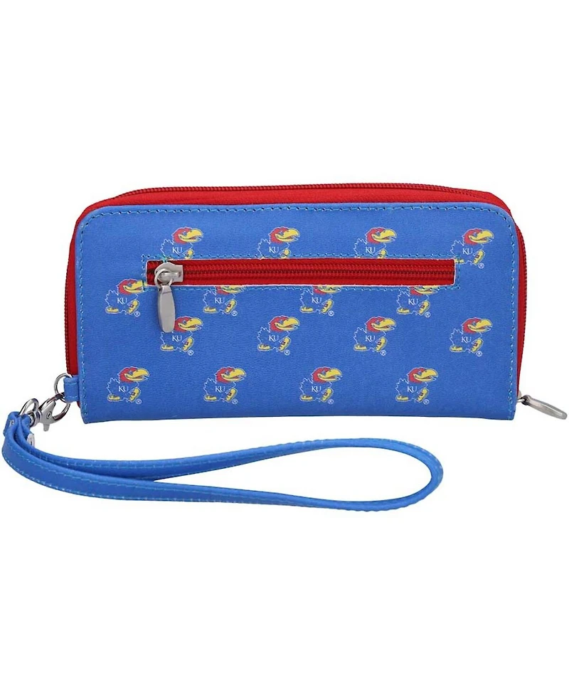Women's Kansas Jayhawks Zip-Around Wristlet Wallet