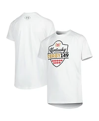 Big Boys Under Armour White Kentucky Derby 149 Tech Raglan T-shirt