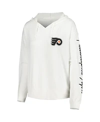 Women's Concepts Sport White Philadelphia Flyers Accord Hacci Long Sleeve Hoodie T-shirt
