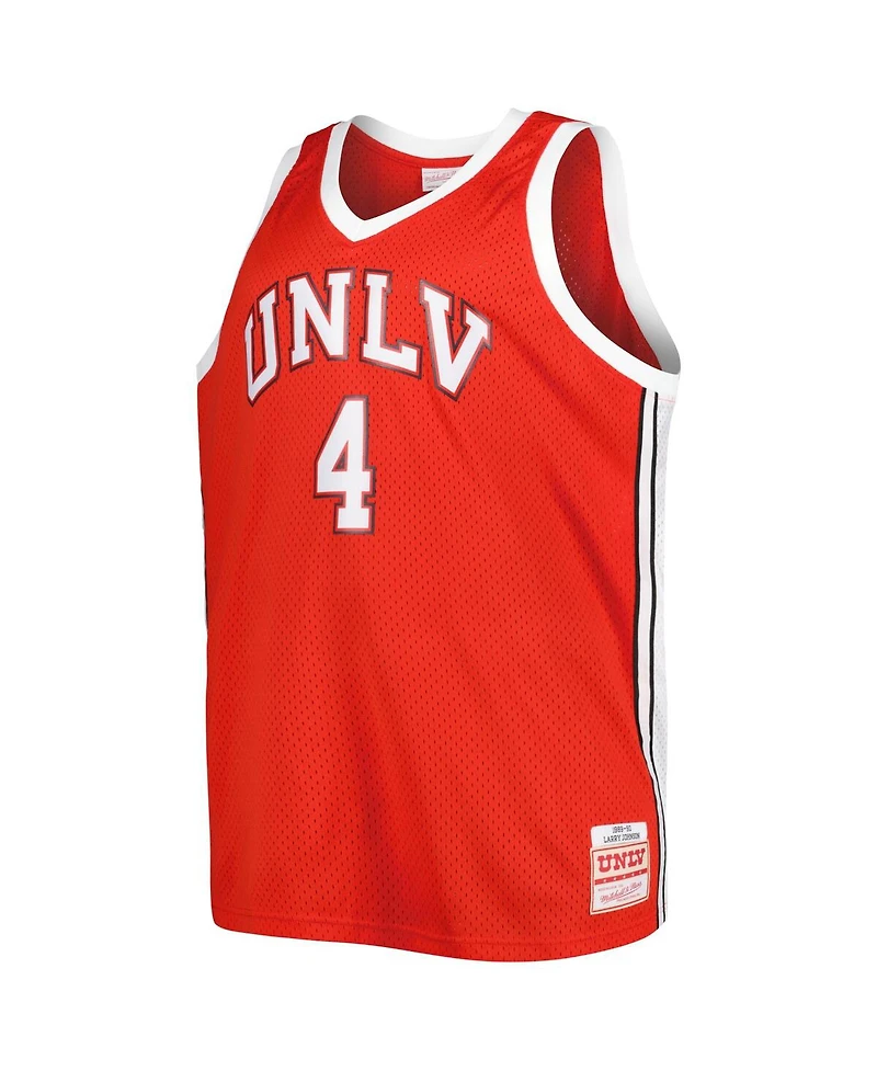 Men's Mitchell & Ness Larry Johnson Scarlet Unlv Rebels Big and Tall Swingman Jersey