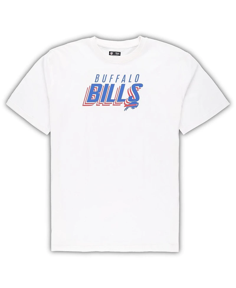 Men's Concepts Sport White, Charcoal Buffalo Bills Big and Tall T-shirt Shorts Set