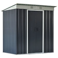 Outsunny 5.7' x 3.6' Metal Storage Shed, 2 Air Vents,