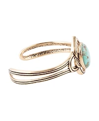 Barse Phoenix Genuine Blue Turquoise Oval Cuff Bracelet
