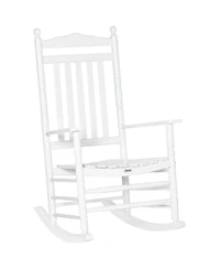 Outsunny Wooden Rocking Chair for Porch, Indoor/Outdoor,