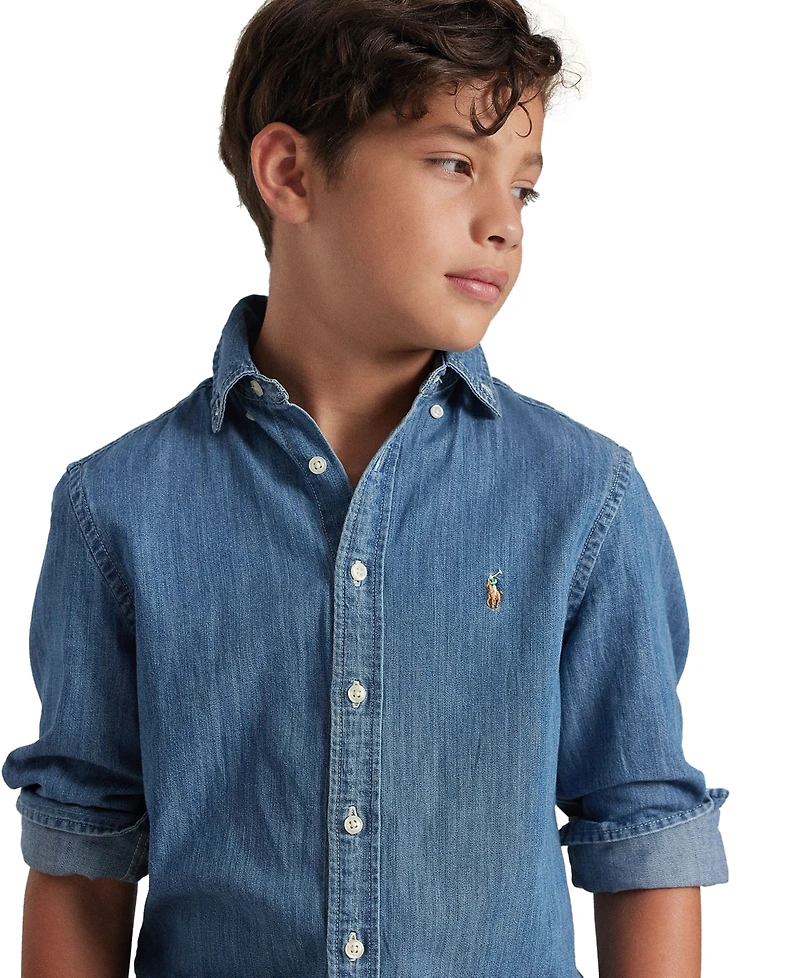 Polo Ralph Lauren Big Boys Cotton Chambray Sport Shirt