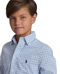 Polo Ralph Lauren Big Boys Plaid Cotton Poplin Shirt