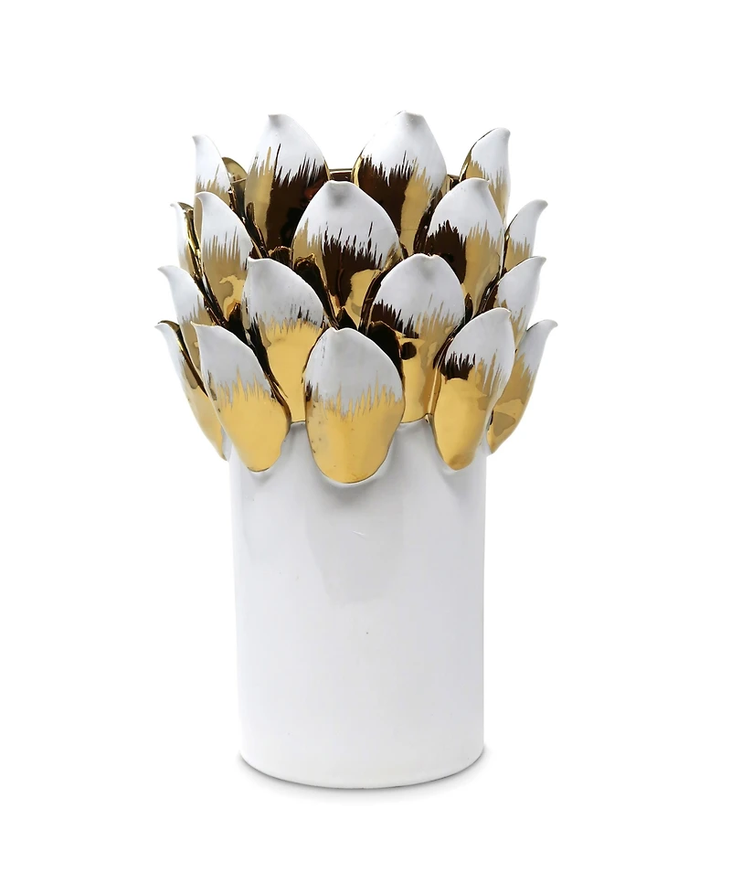 Vase with Petals, 10" H