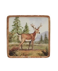 Certified International Mountain Summit Set of 4 Canape Plates