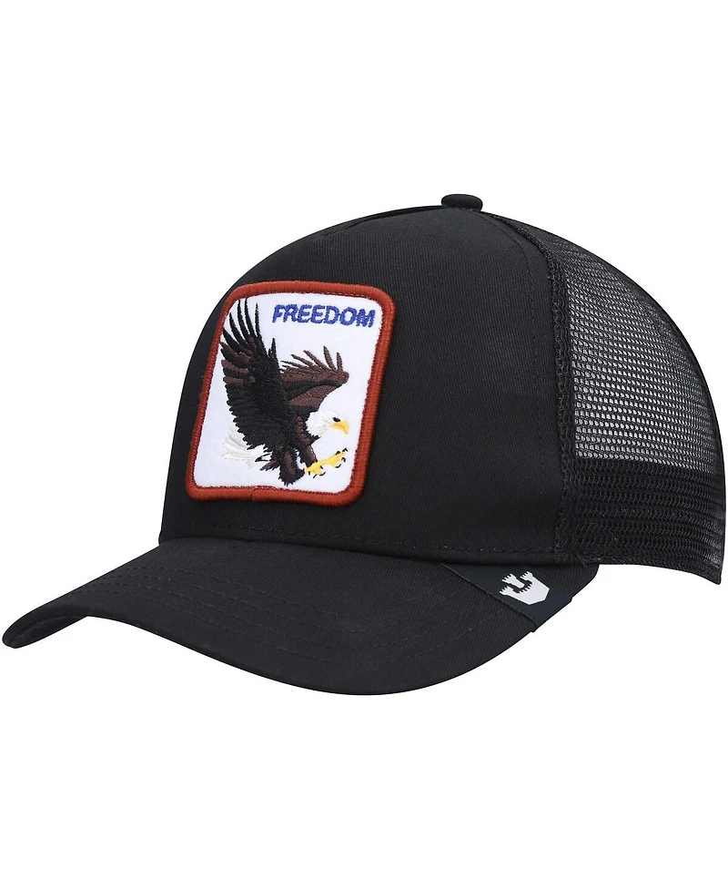 Men's Goorin Bros. Black The Freedom Eagle Trucker Snapback Hat