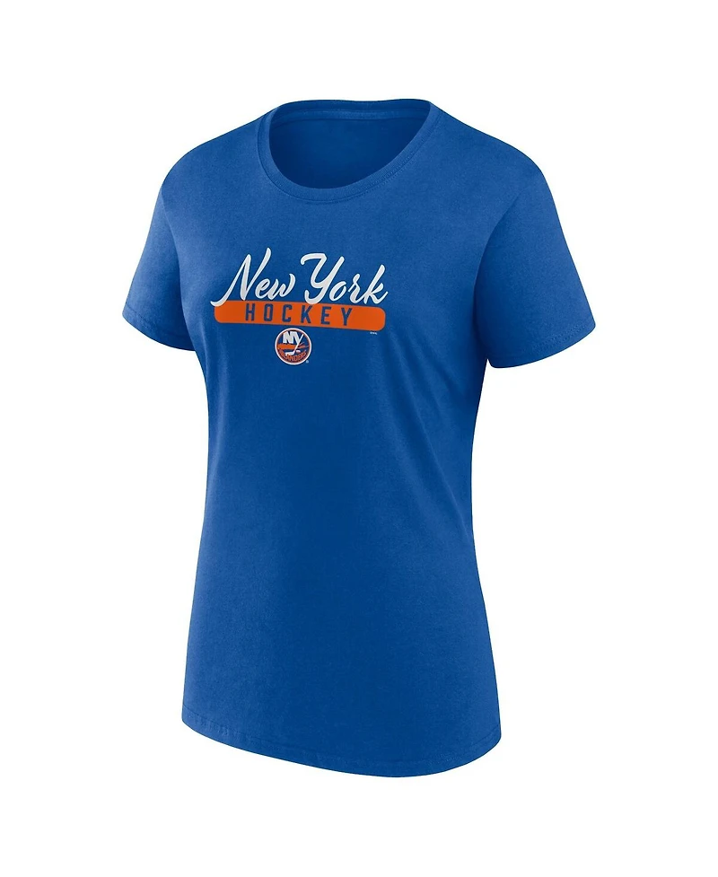 Women's Fanatics Royal, Orange New York Islanders Two-Pack Fan T-shirt Set