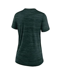 Women's Nike Green Oakland Athletics Authentic Collection Velocity Practice Performance V-Neck T-shirt