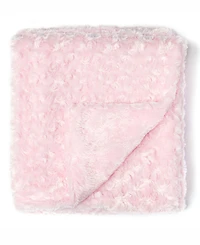 Tendertyme Baby Girls Curly Plush Blanket With Nunu, 2 Piece Set