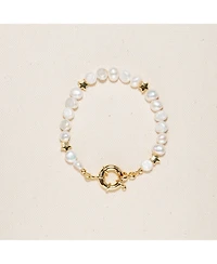 Joey Baby 18K Gold Plated Freshwater Pearl with Star and Pearl Twinkie - Twinkie Bracelet 7" For Women and Girls