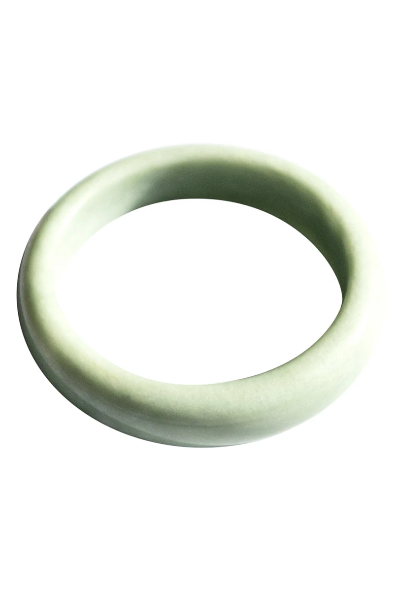 Tennis — Opaque green jade bangle