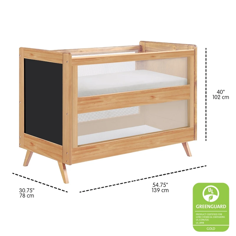 Halo Dream Inc. Breathable Mesh 3-in-1 Convertible Crib - Greenguard Gold Certified