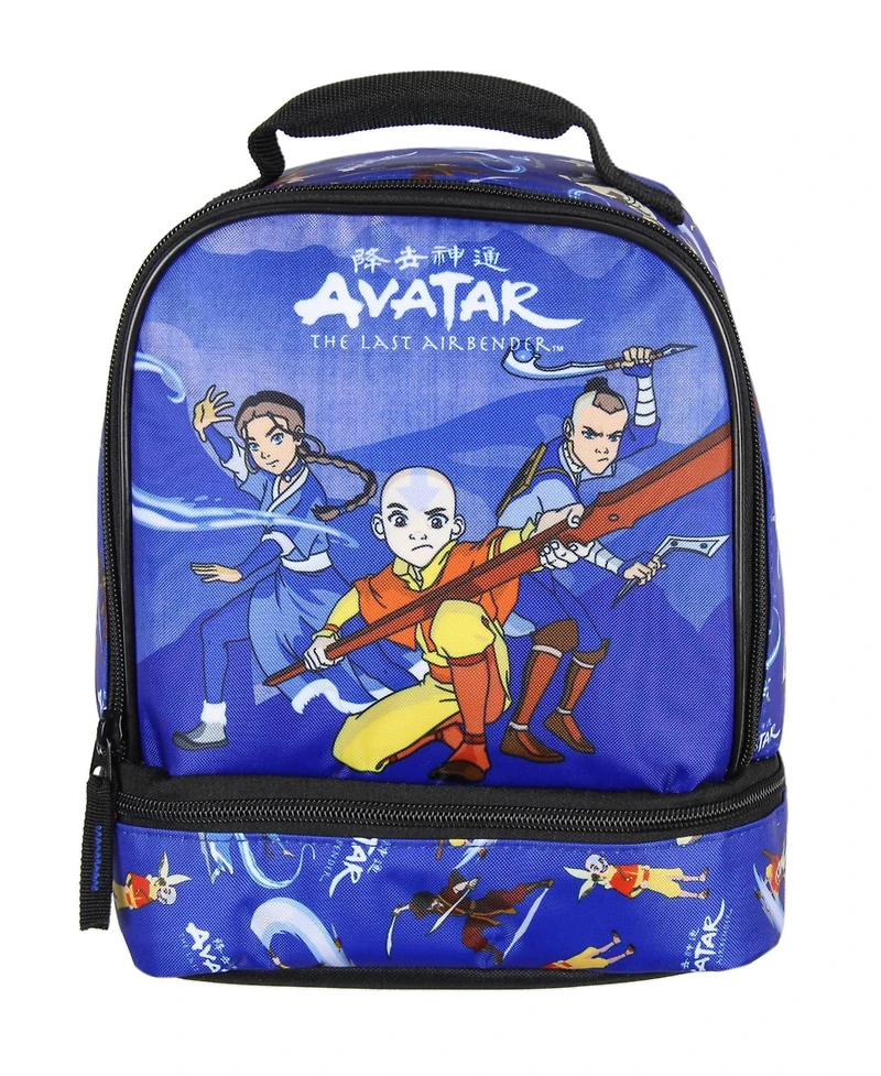 Nickelodeon Avatar The Last Airbender Character Aang Katara Sokka Zuko Cartoon Dual Compartment Lunch Box Bag