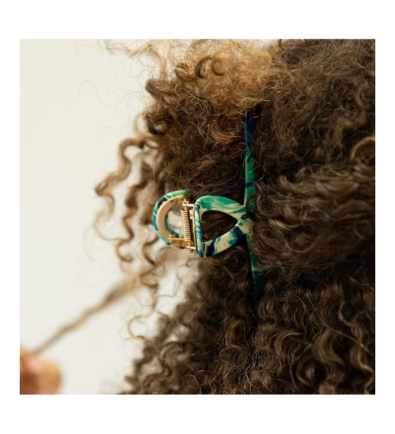 Looped Claw Clip - Teal