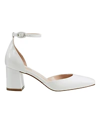 Bandolino Women's Lets Add Square Toe Block Heel Ankle Strap Pumps