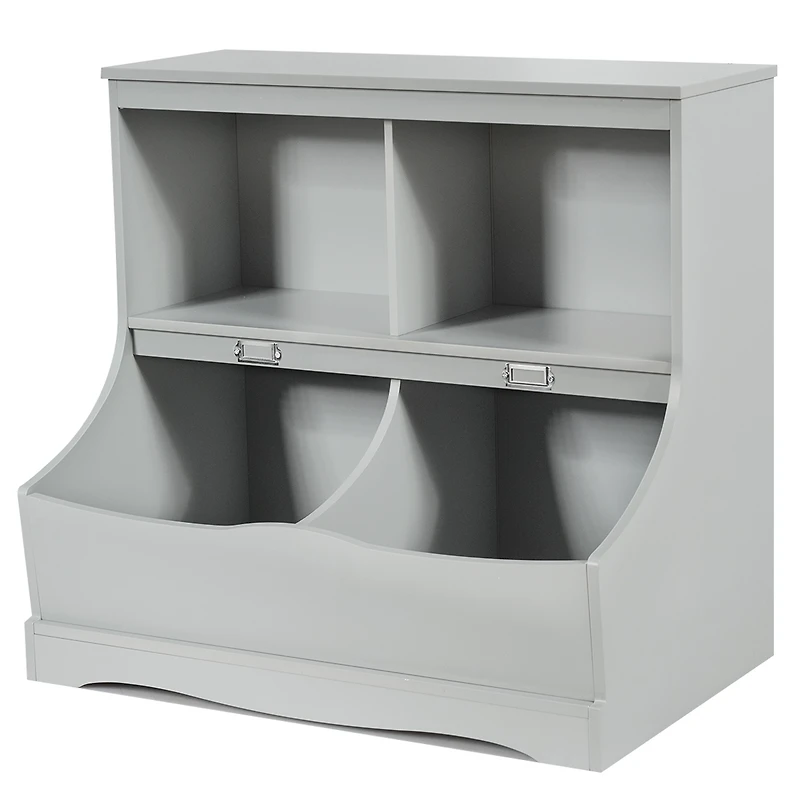 Children's Multi-Functional Bookcase Toy Storage Bin Kids Floor Cabinet