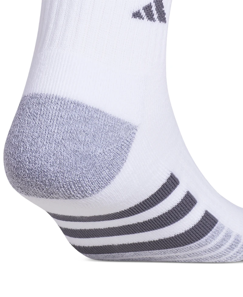adidas Men's 3-pk. Cushioned Quarter Logo Socks