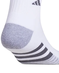 adidas Men's 3-pk. Cushioned Quarter Logo Socks