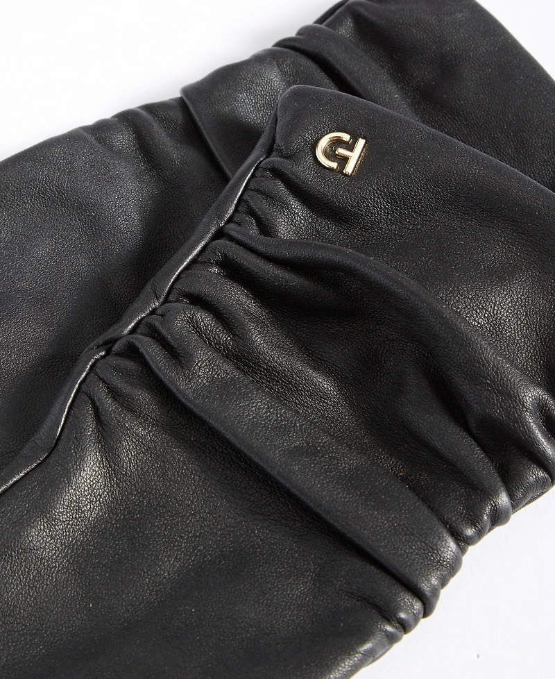Cole Haan Women's Ruched Leather Gloves