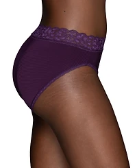 Vanity Fair Women's Flattering Lace Hi-Cut Panty Underwear 13280, extended sizes available