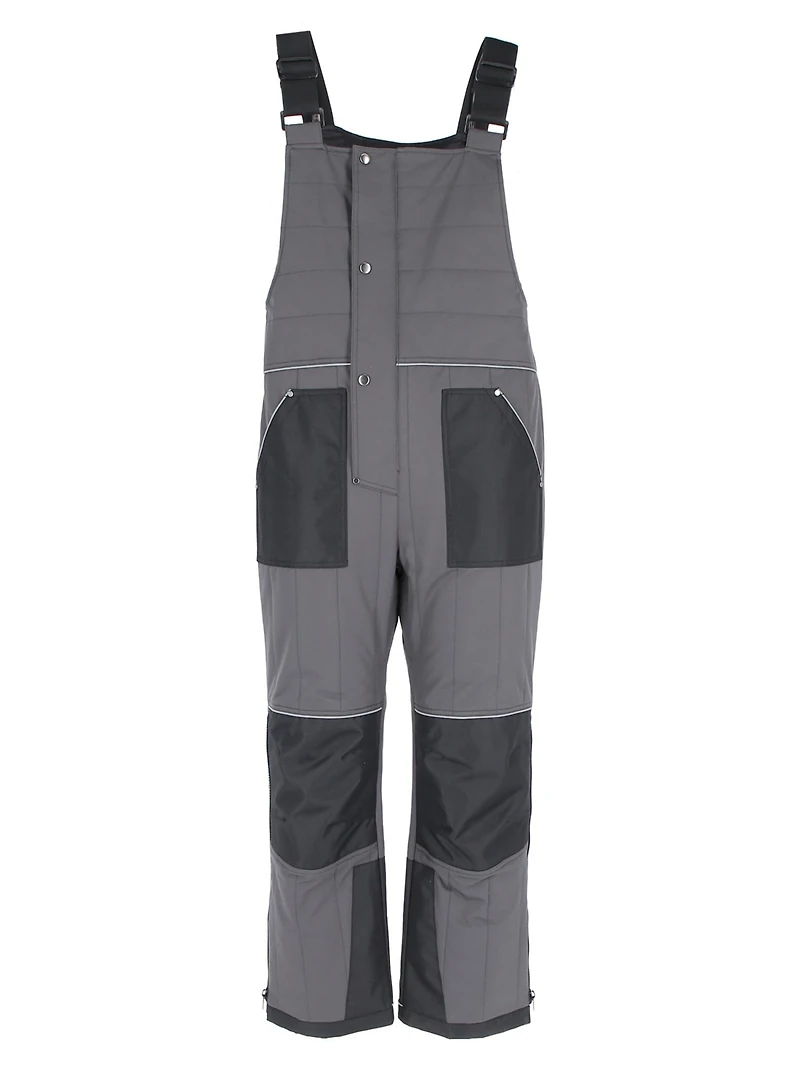 RefrigiWear Men's ChillShield Insulated Bib Overalls - Lightweight, Water-Repellent, Durable Workwear for Cold Weather