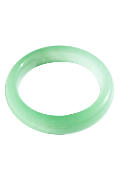 Silk collection | Agave — Classic cyan jade stone bangle