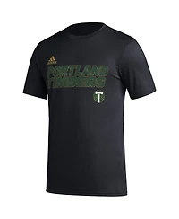 Men's adidas Black Portland Timbers Team Jersey Hook Aeroready T-shirt