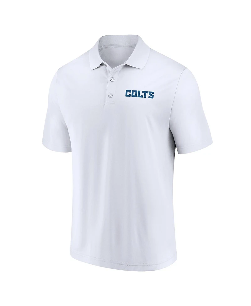 Men's Fanatics Royal, White Indianapolis Colts Dueling Two-Pack Polo Shirt Set