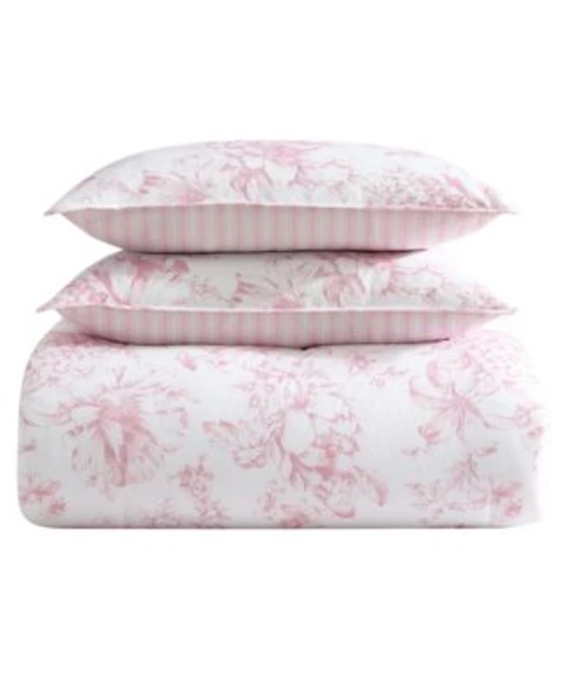 Laura Ashley Delphine Cotton Reversible Comforter Set