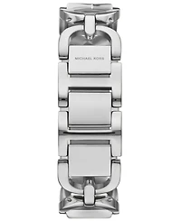 Michael Kors Women's Empire Quartz Three-Hand Silver-Tone Stainless Steel Watch 20X30mm