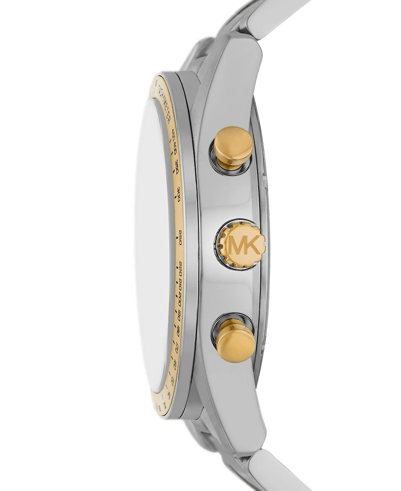 Michael Kors Men's Warren Quartz Chronograph Silver-Tone Stainless Steel Watch 42mm