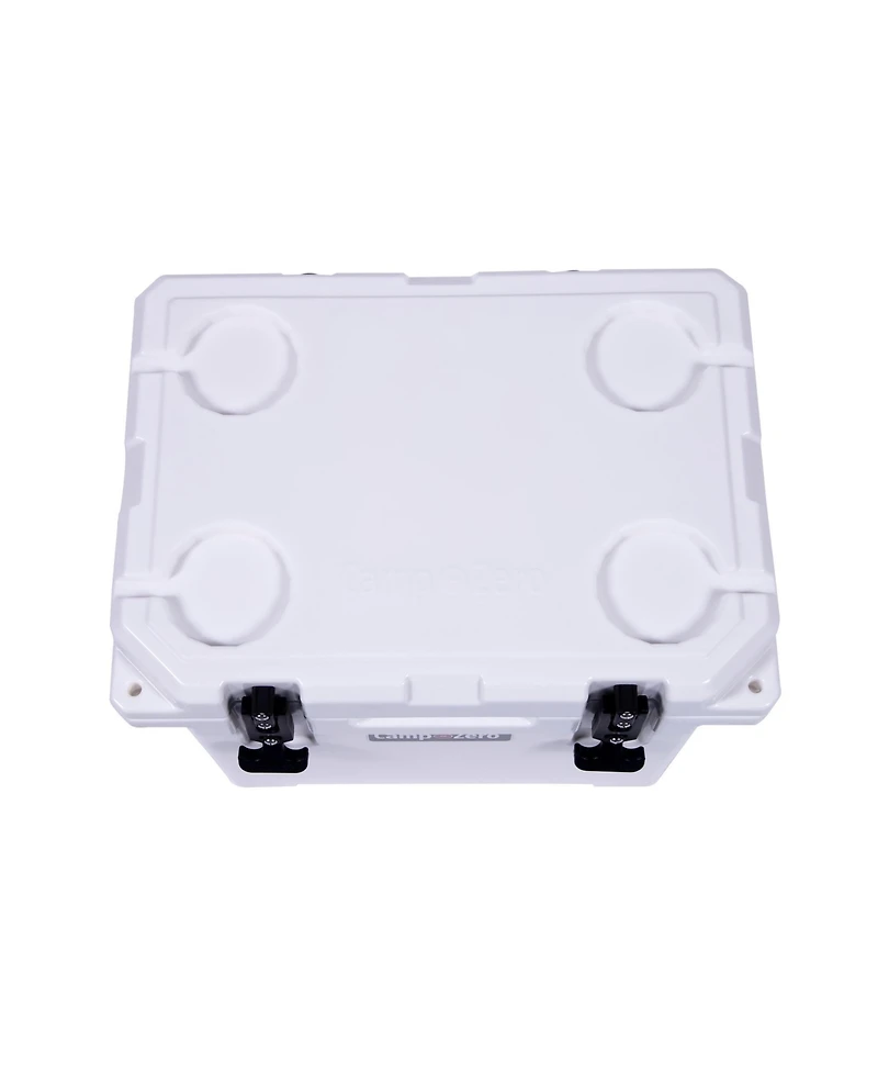 Camp-zero 20 | 21 Qt. Premium Cooler with 4 Molded-In Cup Holders and Folding Aluminum Comfort Grip Handle