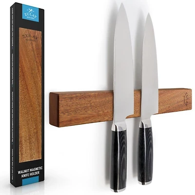 Seamless Bamboo Wood Magnetic Knife Holder - Wooden Strip for Organizing your Kitchen