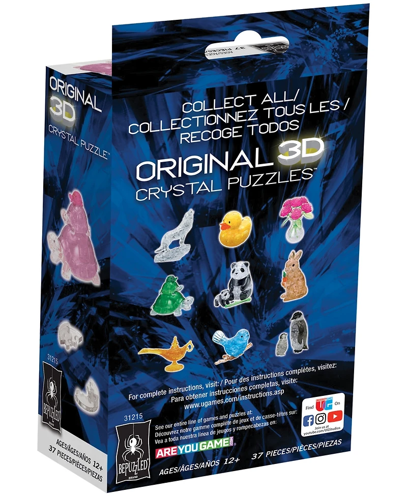 Bepuzzled 3D Crystal Puzzle Turtles, 37 Pieces