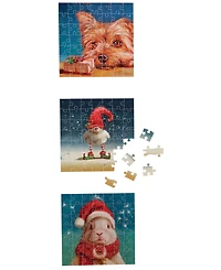 Eurographics Incorporated Christmas Animals Advent Calendar 24 Jigsaw Puzzles, 24 x 50 Pieces
