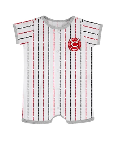 Infant Boys and Girls White Cincinnati Reds Ball Hitter Coverall