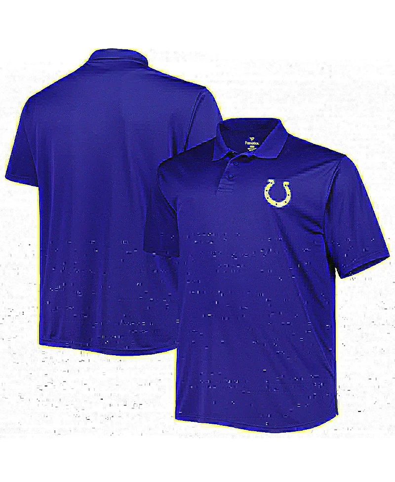 Men's Royal Indianapolis Colts Big and Tall Birdseye Polo Shirt