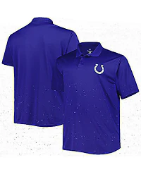Men's Royal Indianapolis Colts Big and Tall Birdseye Polo Shirt