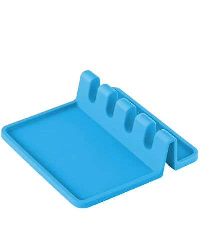 Silicone Utensil Rest with Drip Pad for Multiple Utensils
