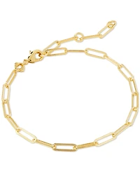 Kendra Scott Rhodium-Plated Paperclip Chain Link Bracelet
