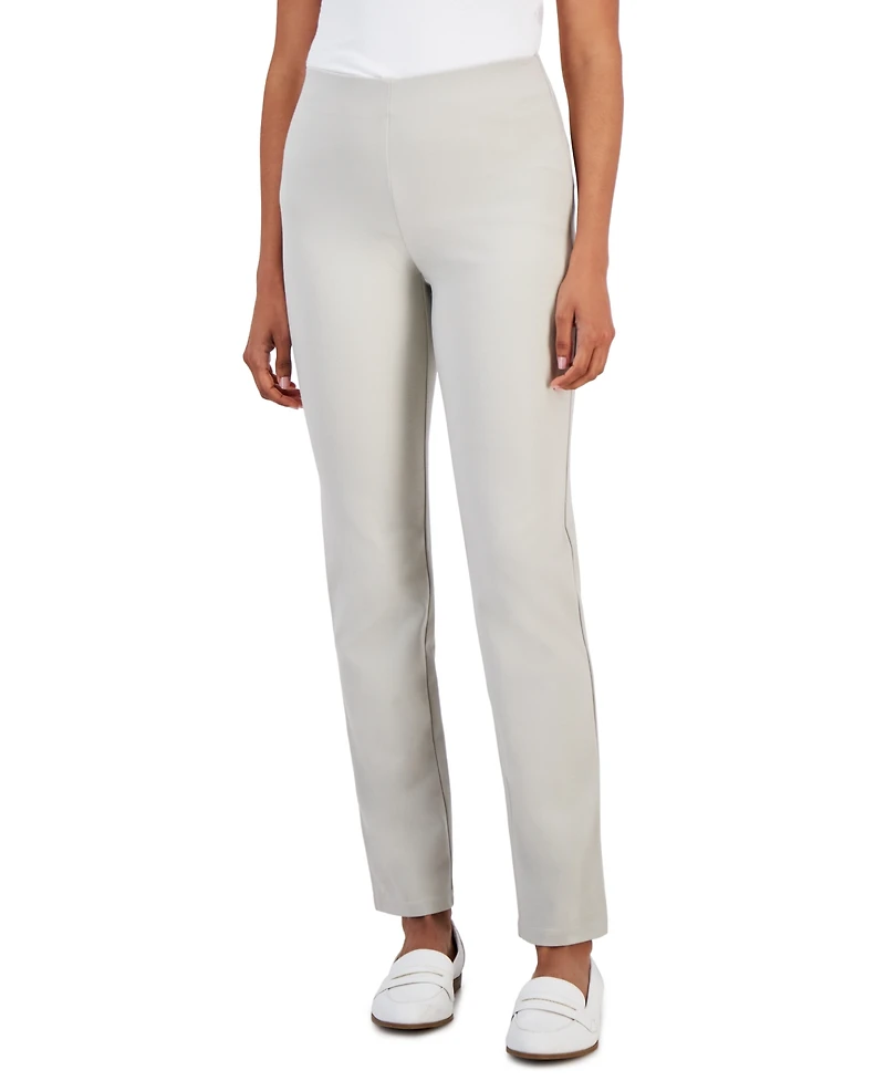 Jm Collection Women's Ponte-Knit Pull-On Ankle Pants, Exclusively at Macy's